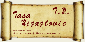 Tasa Mijajlović vizit kartica
